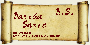 Marika Sarić vizit kartica